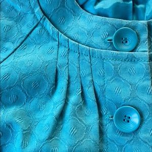 Beautiful teal jacket with flower detailing